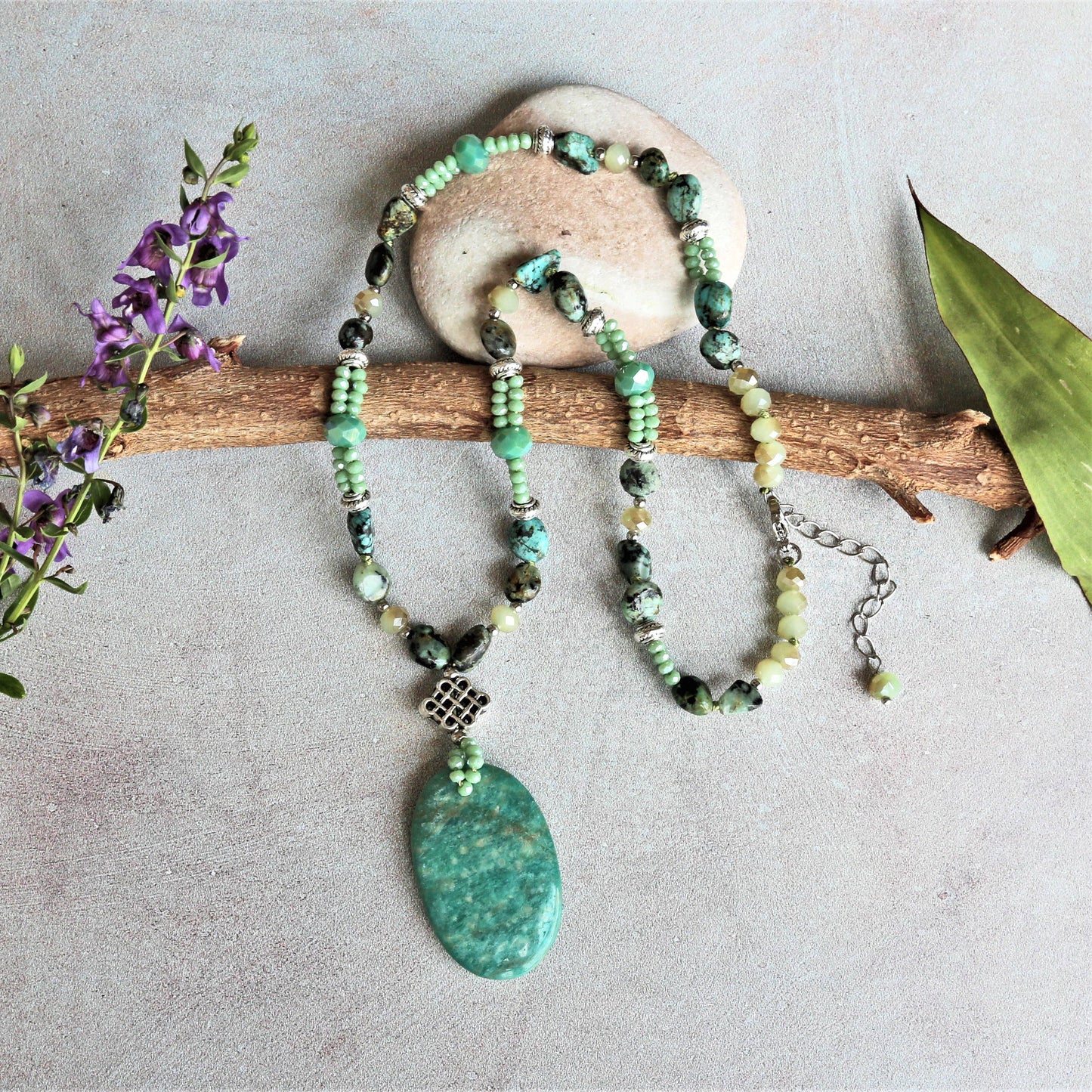 IST Jewelry - Russian Amazonite Pendant Necklace