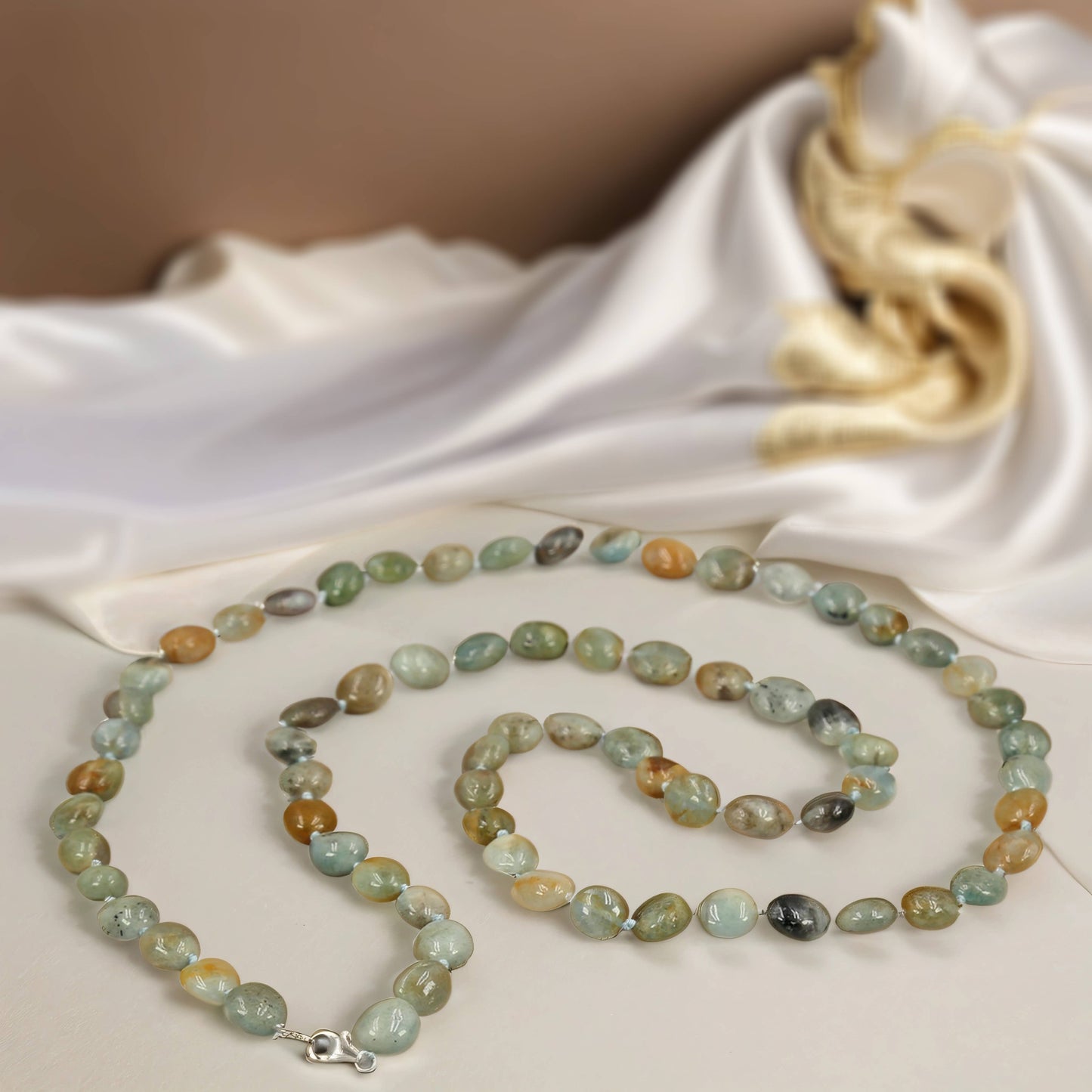 IST Jewelry - Aquamarine Long Necklace