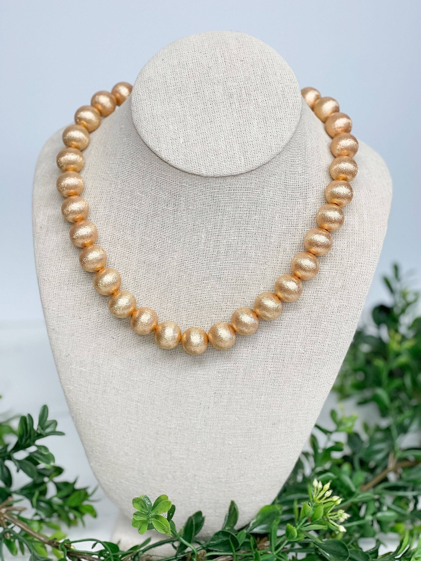 Prep Obsessed Wholesale - Gold Ball Bead Necklace