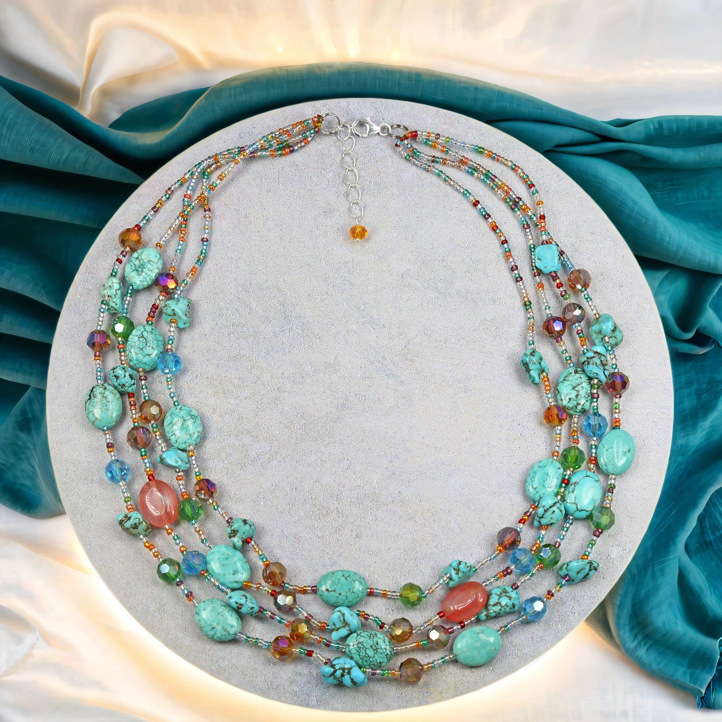 Multi-strand Turquoise Mix Necklace