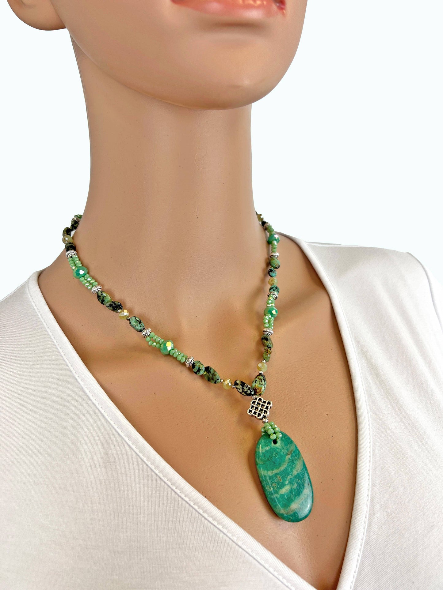 IST Jewelry - Russian Amazonite Pendant Necklace