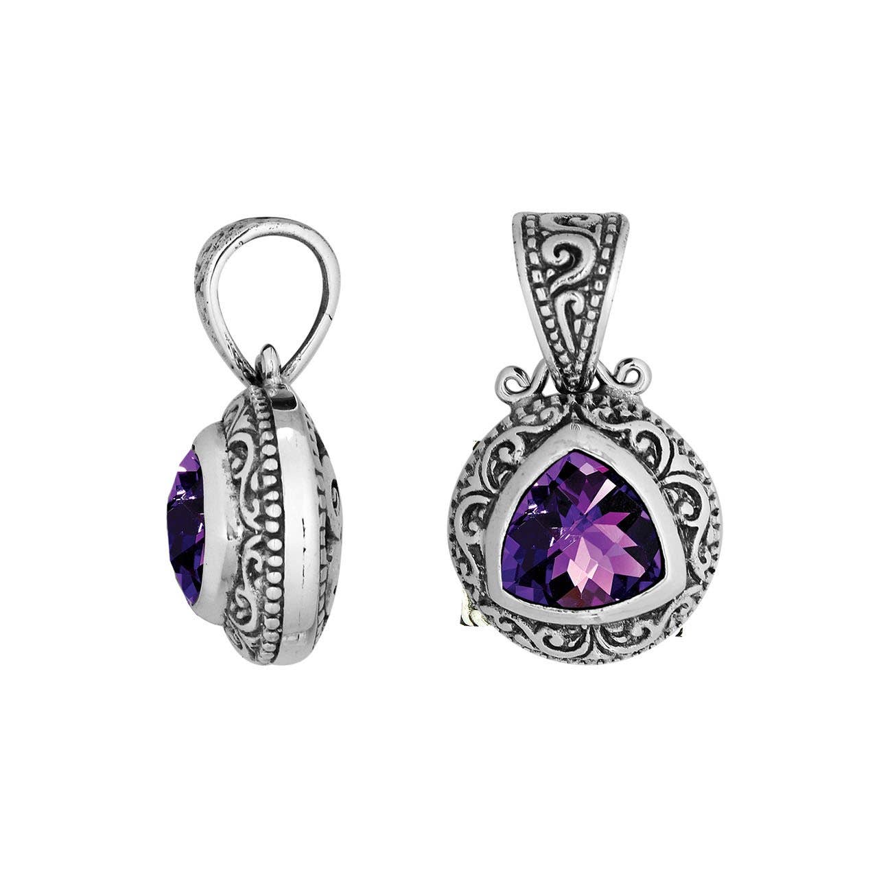 Bali Designs - AP-6290-AM Sterling Silver Pendant With Gemstone