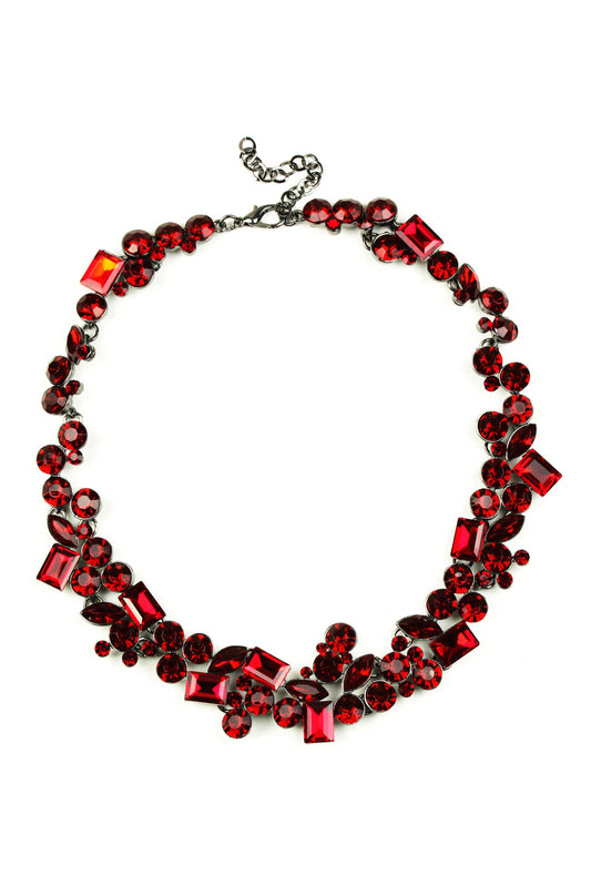 Eye Candy Los Angeles - Ruby Red Collar Necklace