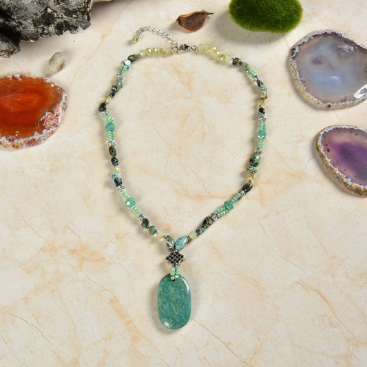 IST Jewelry - Russian Amazonite Pendant Necklace