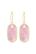 Zoey Simmons - Rose Quartz Casey Drop Earrings - GF
