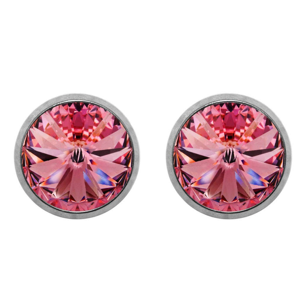 Soul Collection - Titanium stud earrings Laura with premium crystal