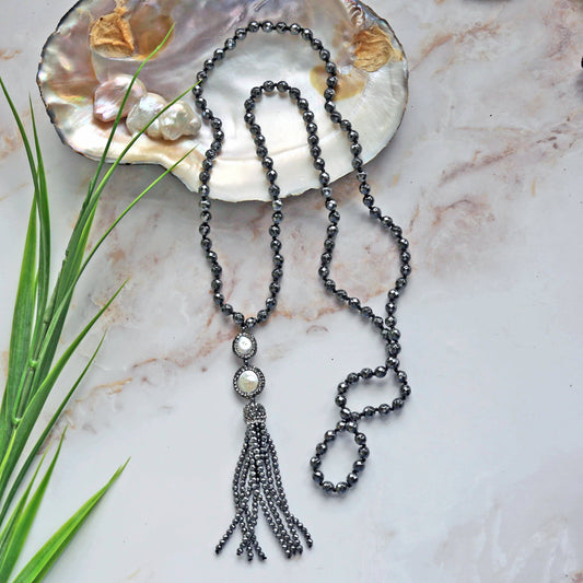 IST Jewelry - Hematite & Pearl Necklace