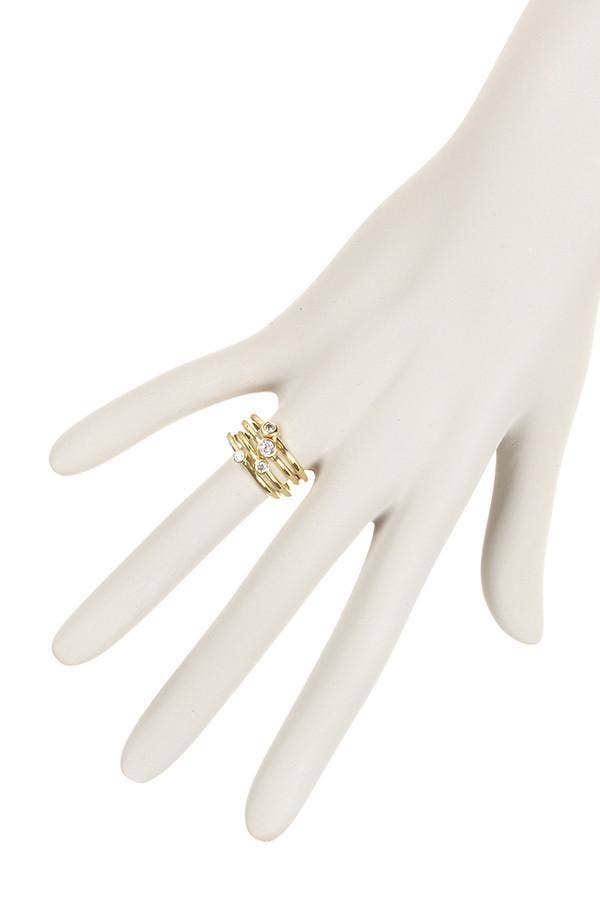Zoey Simmons - CZ Stack Ring Set - GF