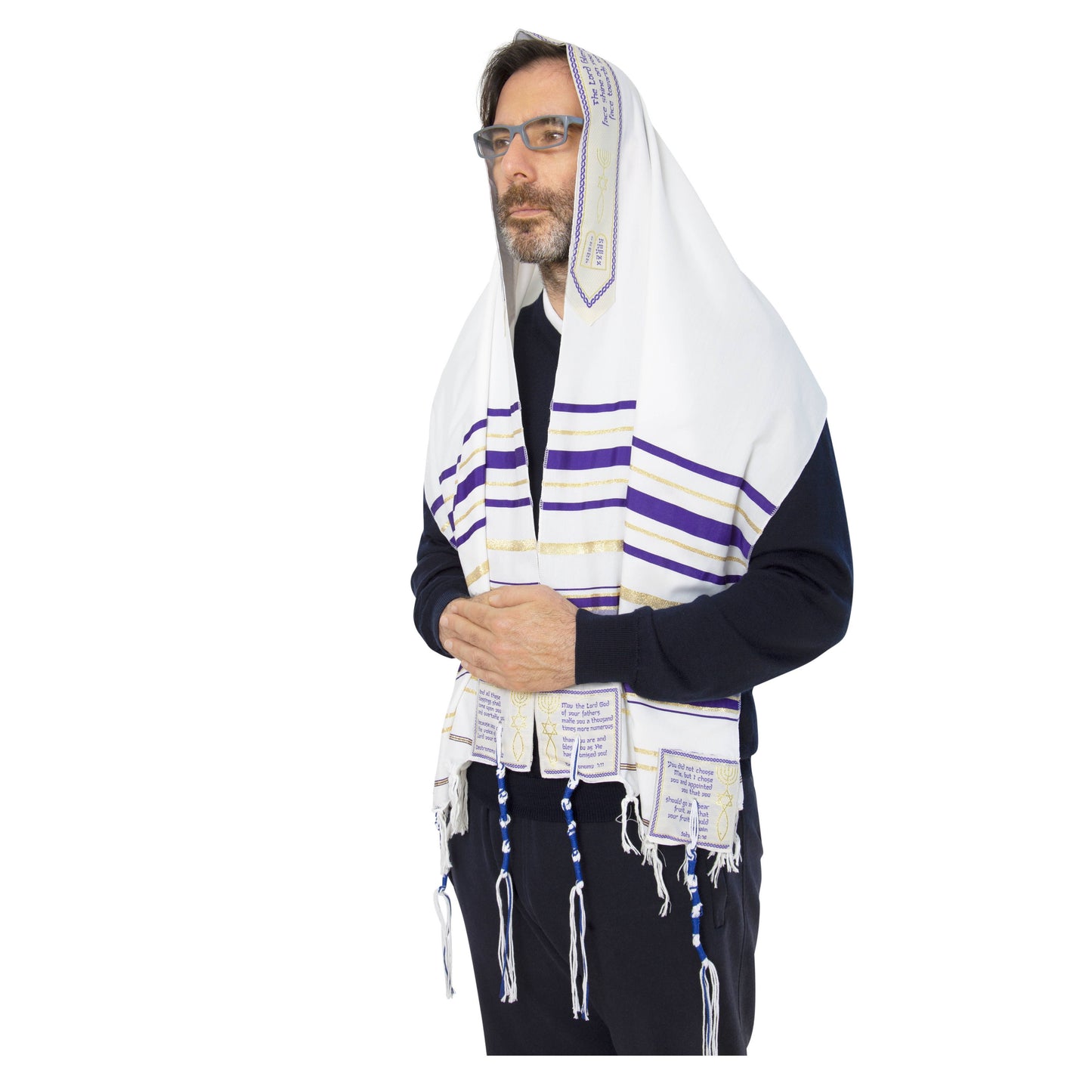 3 Arches USA - The Blessing Tallit-Prayer Shawl,Matching Bag & Brochure
