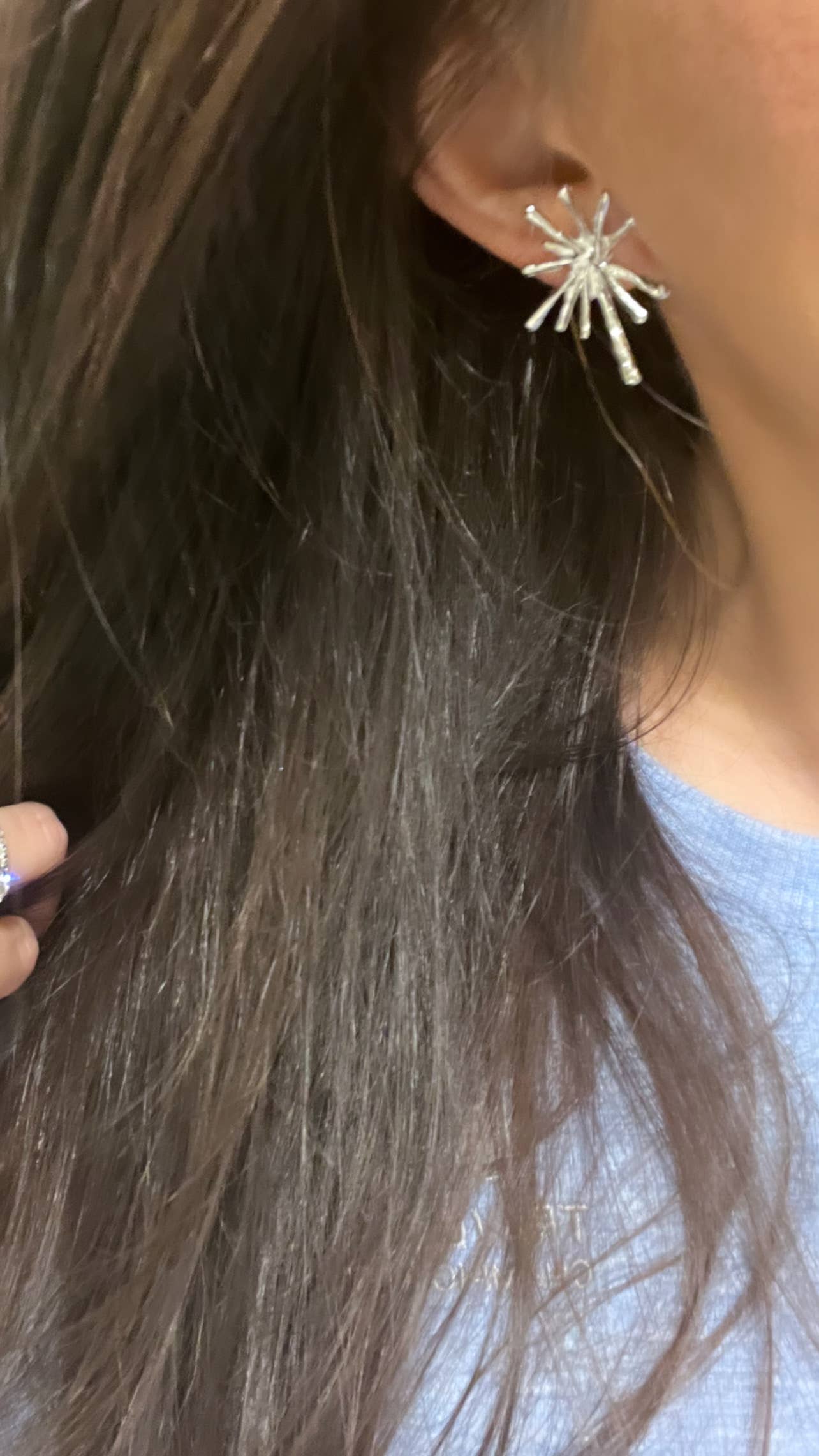Buttoned Up with Lux - Silver Sparkler Earrings