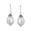 Bali Designs - AE-7003-PE Sterling Silver Earring With Pearl