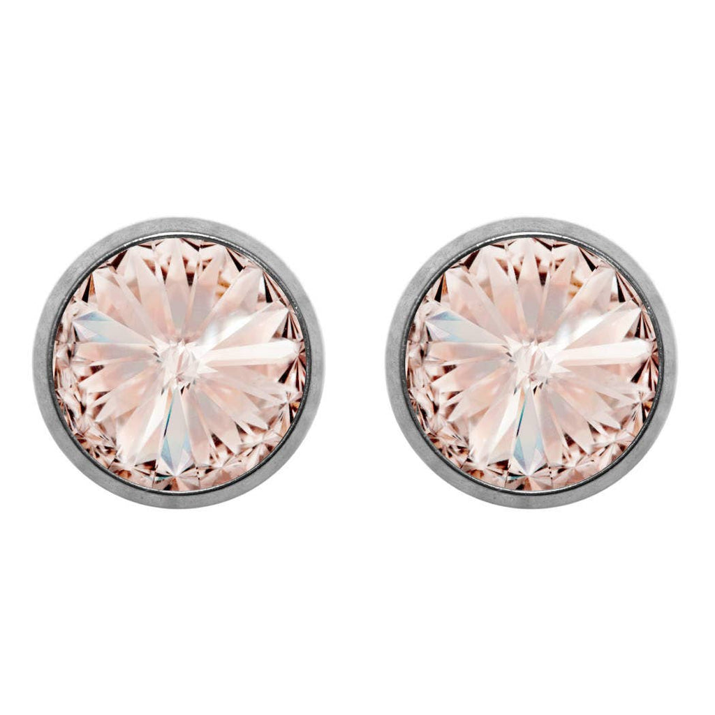 Soul Collection - Titanium stud earrings Laura with premium crystal
