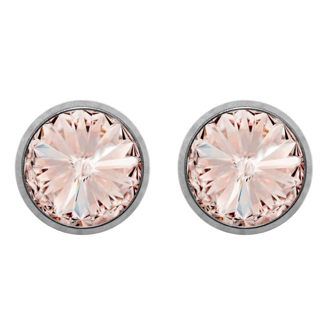 Soul Collection - Titanium stud earrings Laura with premium crystal