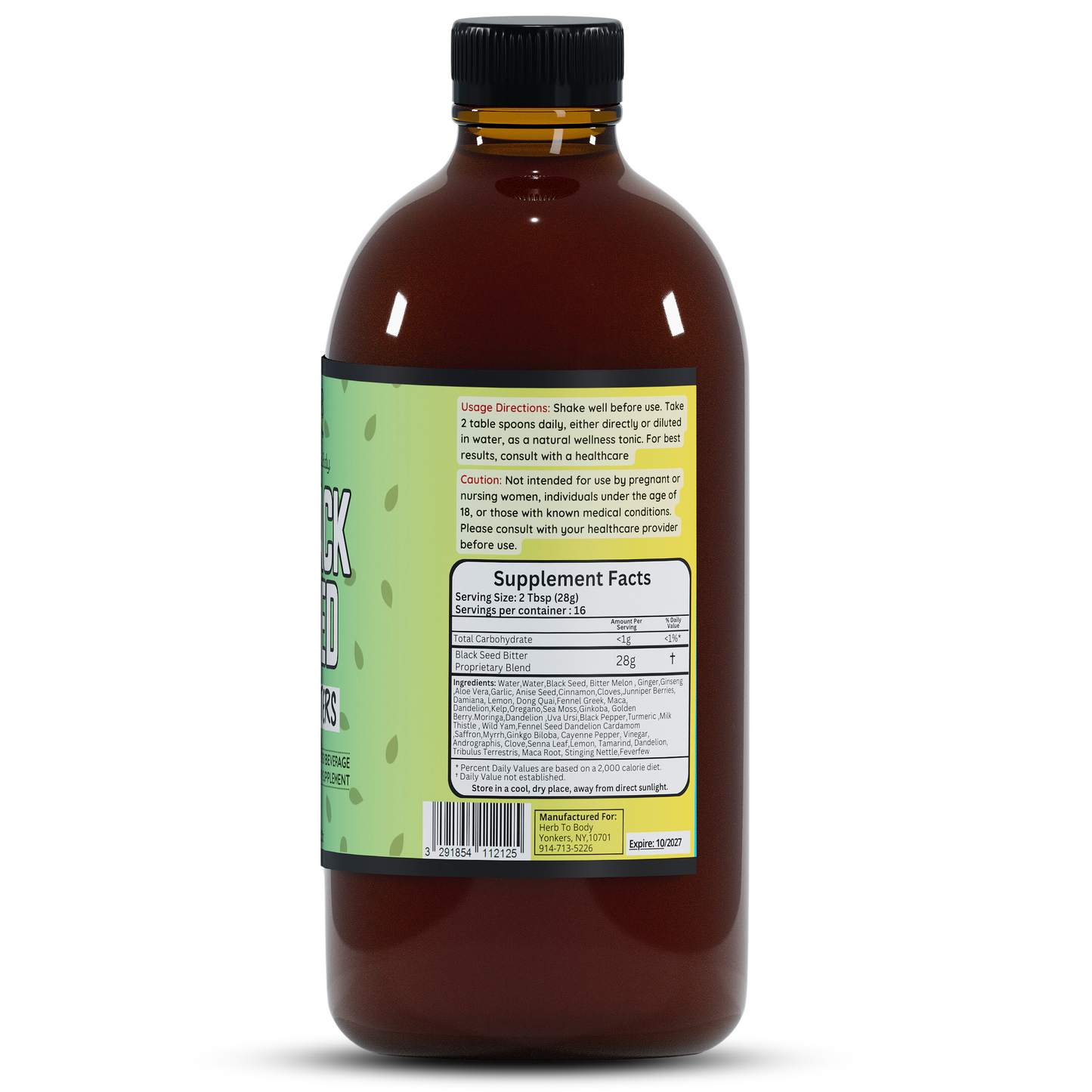 Herb To Body - Black Seed Bitter 16oz