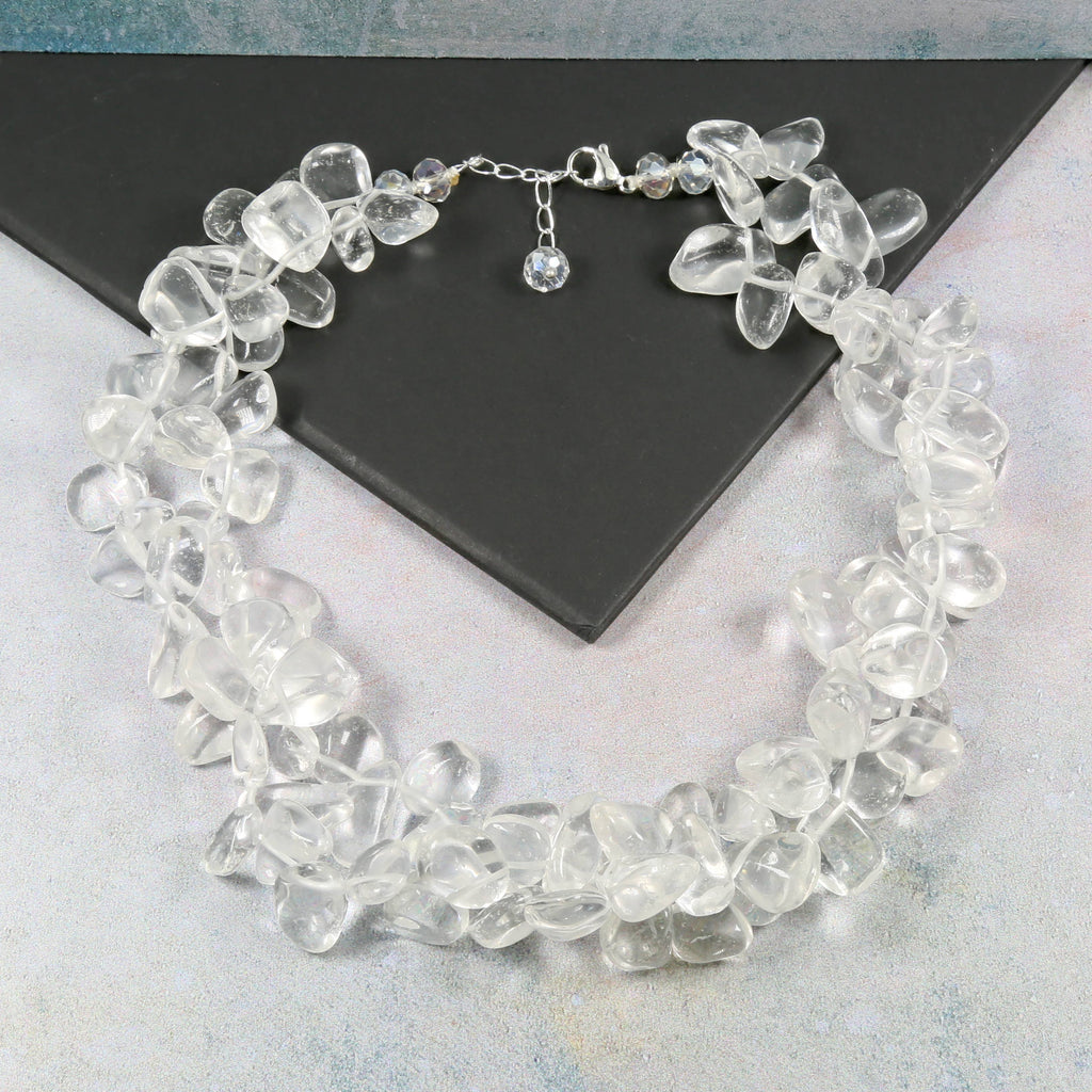 Rock Crystal Torsade Necklace