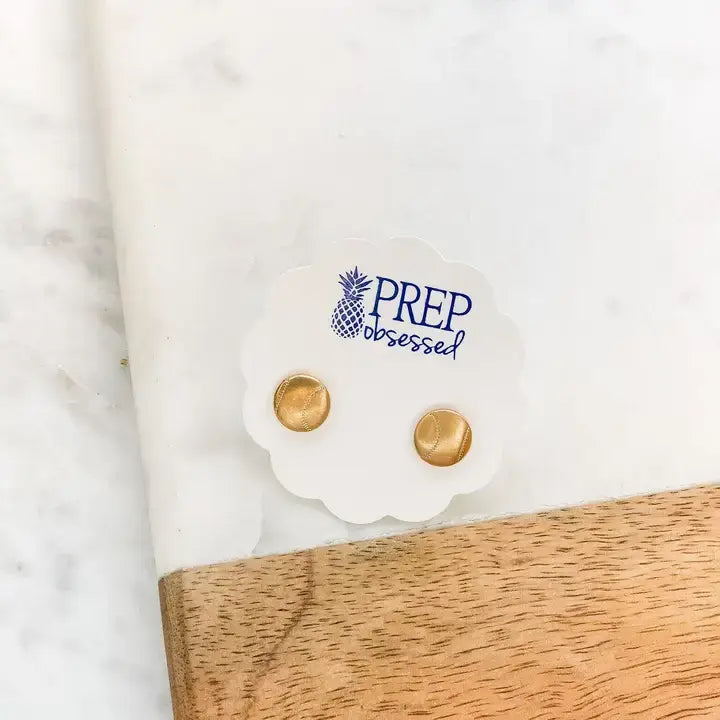 Prep Obsessed Wholesale - Baseball Stud Earrings