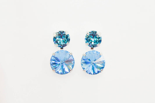 katora jewelry - Teal Tides Stacked Earrings | Katora