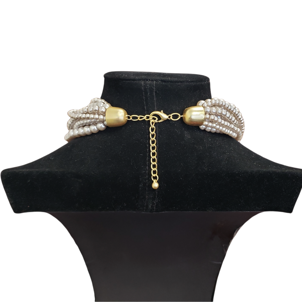Gardenia Jewelry Ltd. - Neutral Mocha Chocolate Brown Pearl Twist Choker Necklace