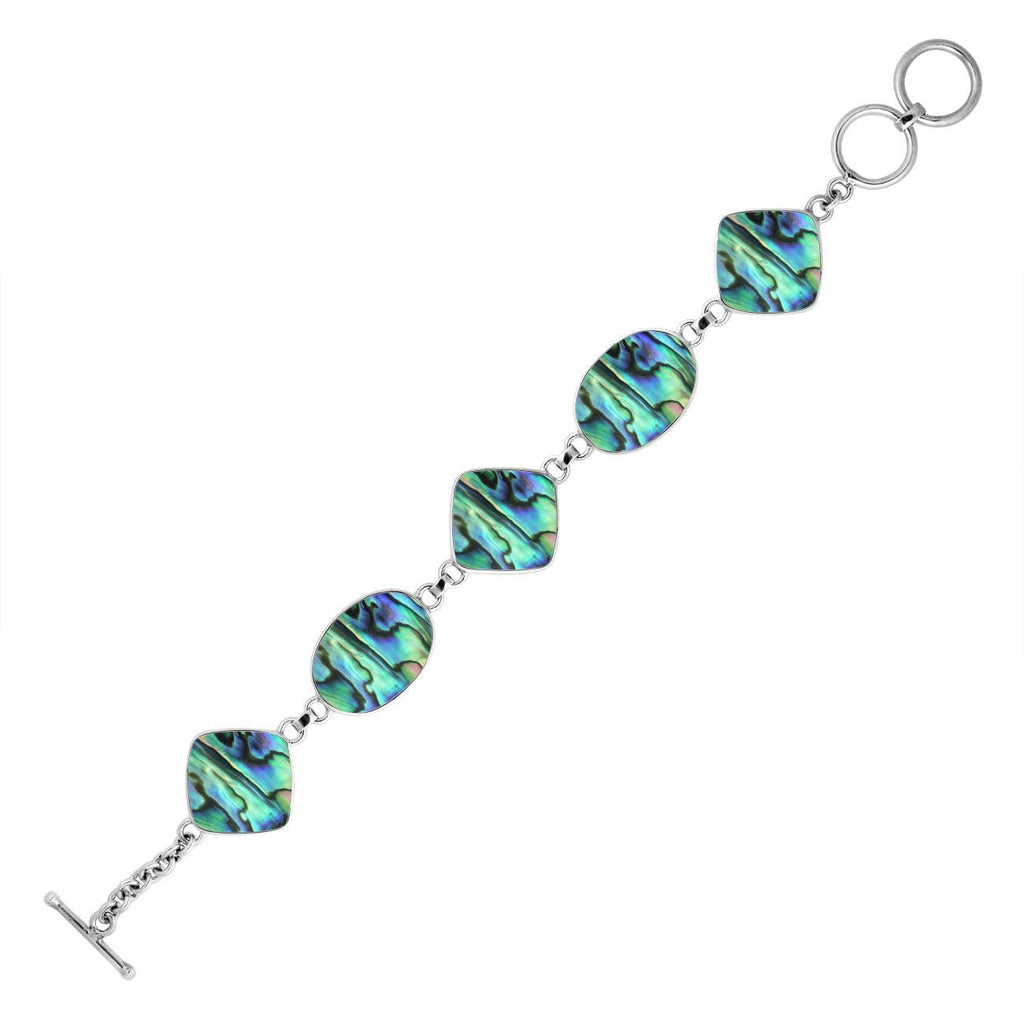 Bali Designs - AB-1047-AB Sterling Silver Bracelet With Abalone Shell