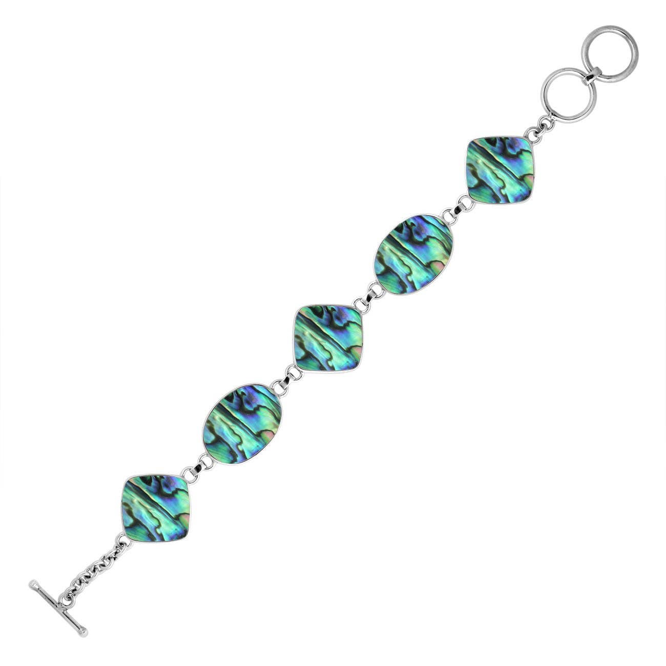 Bali Designs - AB-1047-AB Sterling Silver Bracelet With Abalone Shell