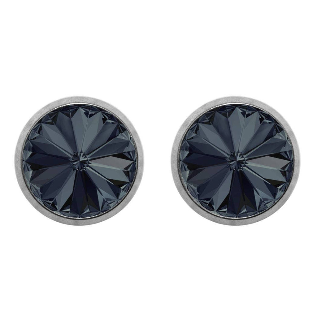 Soul Collection - Titanium stud earrings Laura with premium crystal