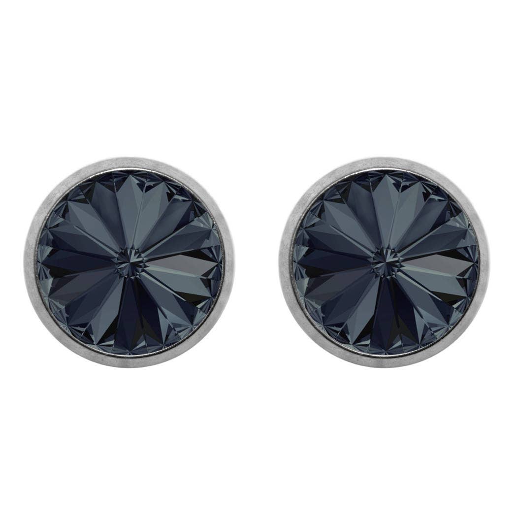 Soul Collection - Titanium stud earrings Laura with premium crystal