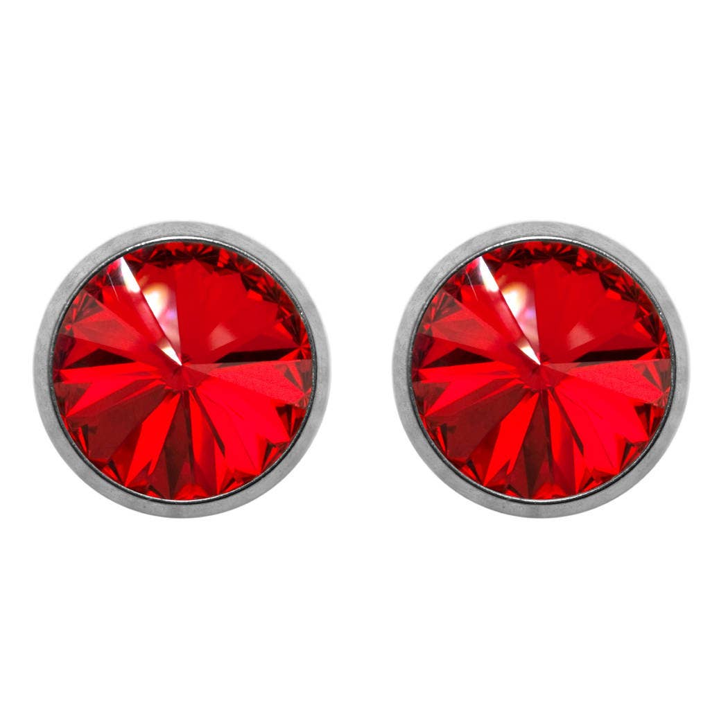 Soul Collection - Titanium stud earrings Laura with premium crystal