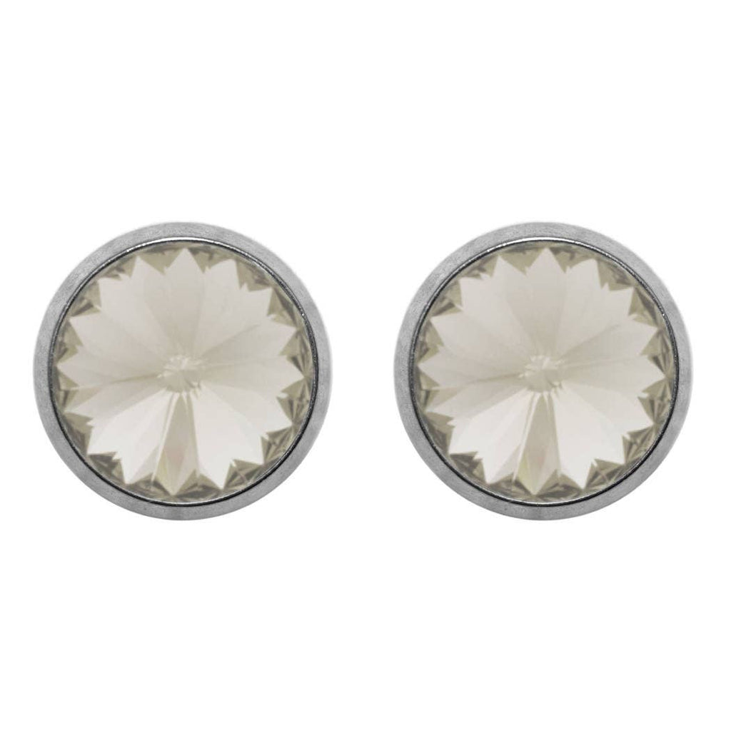 Soul Collection - Titanium stud earrings Laura with premium crystal