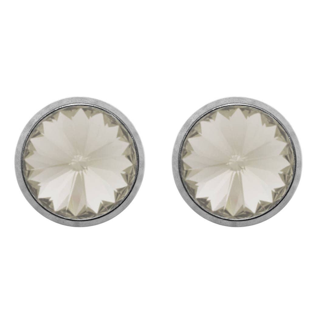 Soul Collection - Titanium stud earrings Laura with premium crystal