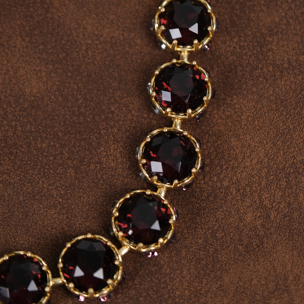 GirlyPirateCo - Vintage Elegant 18K Gold Plated Crystal Choker Necklace