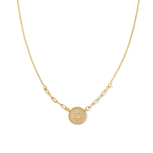 Splendid Iris - Delicate Star of David Color Pop Necklace