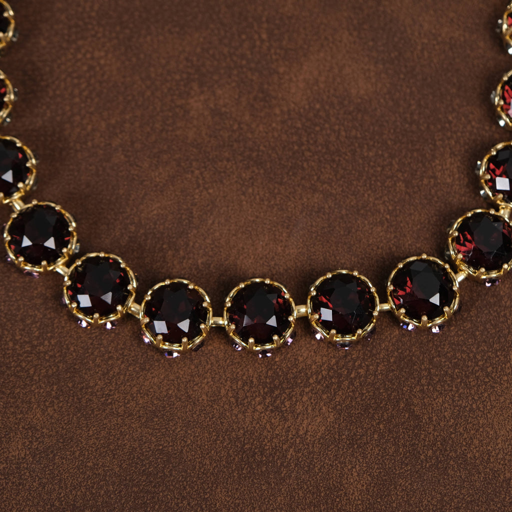 GirlyPirateCo - Vintage Elegant 18K Gold Plated Crystal Choker Necklace