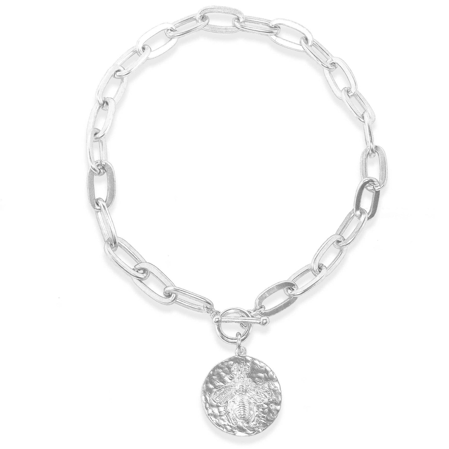 KARINE SULTAN - Bee Pendant Necklace - Delicate Medallion Jewelry