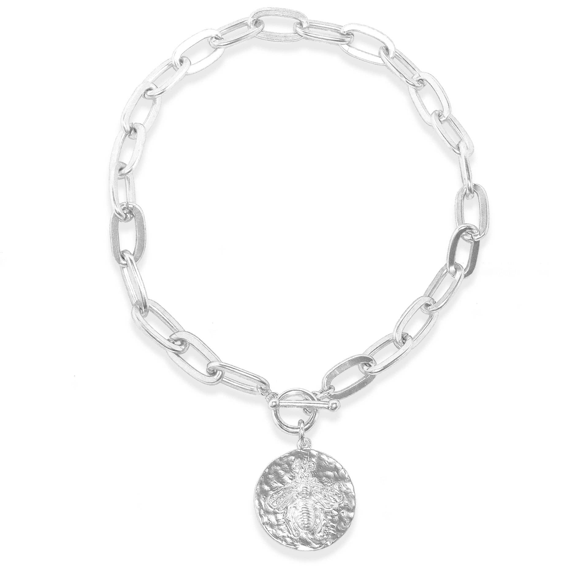 KARINE SULTAN - Bee Pendant Necklace - Delicate Medallion Jewelry