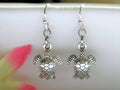 Bad Apple Designs - Sea Turtle Charm Silver Dangle Earrings, Beach Themed Acessories For Women