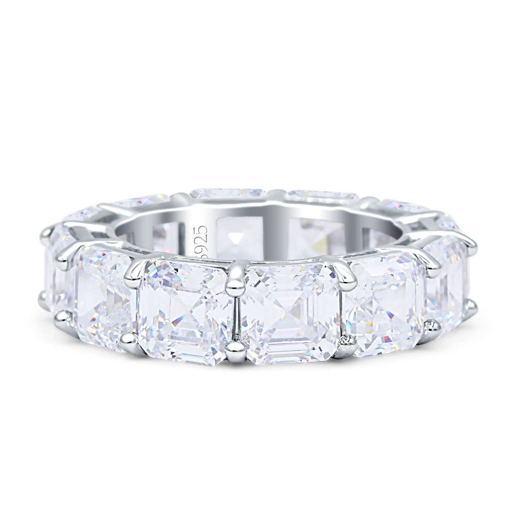Blue Apple Imports - Asscher Cut Full Eternity Wedding Band Cubic Zirconia