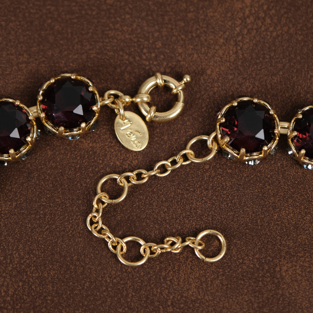 GirlyPirateCo - Vintage Elegant 18K Gold Plated Crystal Choker Necklace