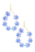 Zoey Simmons - Tanzanite Austrian Crystal Flower Bloom Drop Earrings - GF