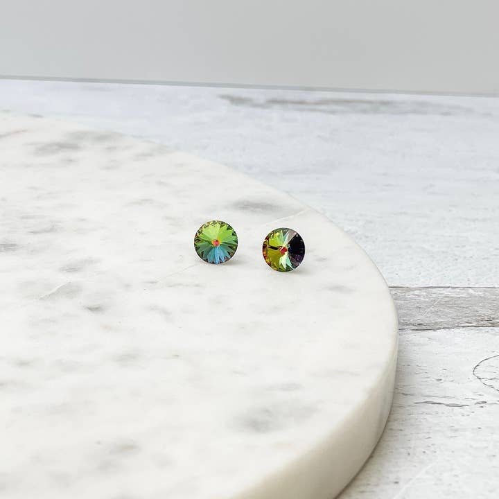 Prep Obsessed Wholesale - Round Crystal Stud Earrings