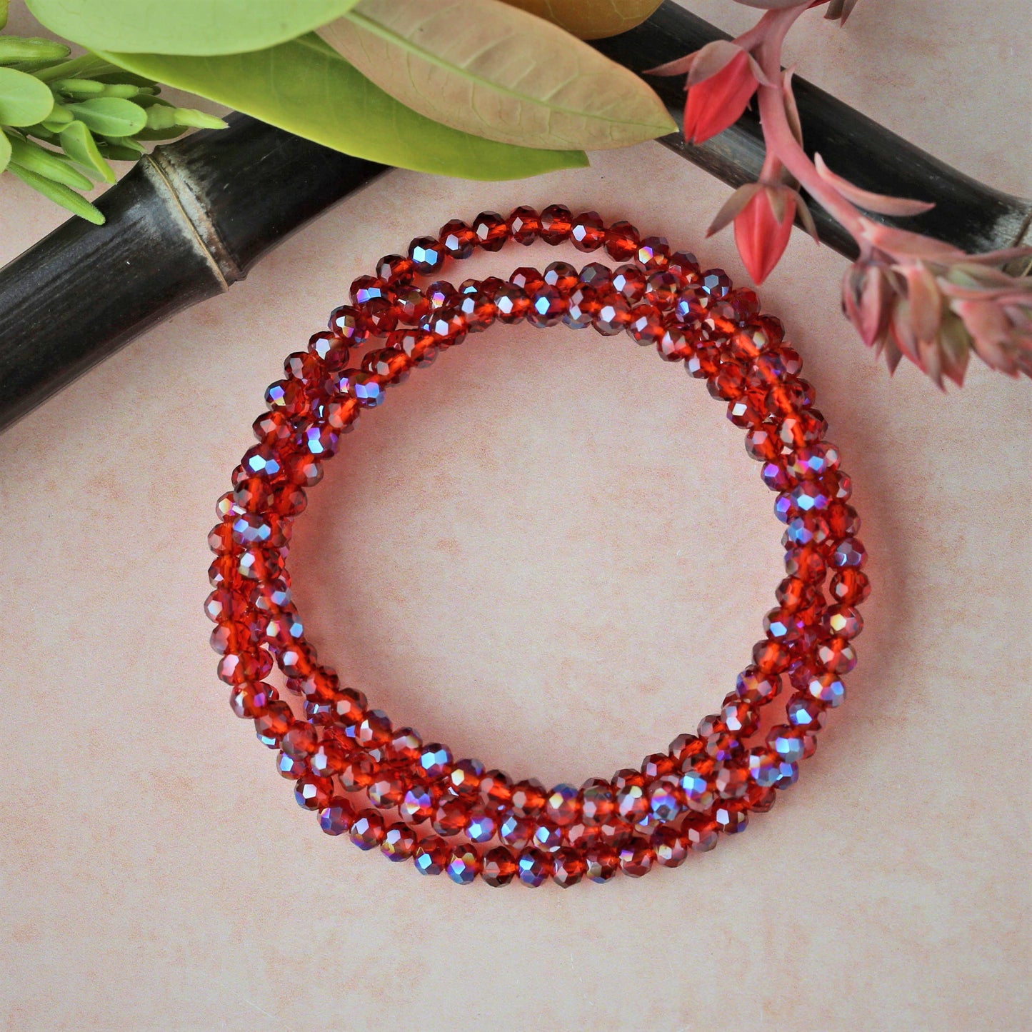 4MM Petite Crystal Stackable Set of 2 Stretch Bracelets