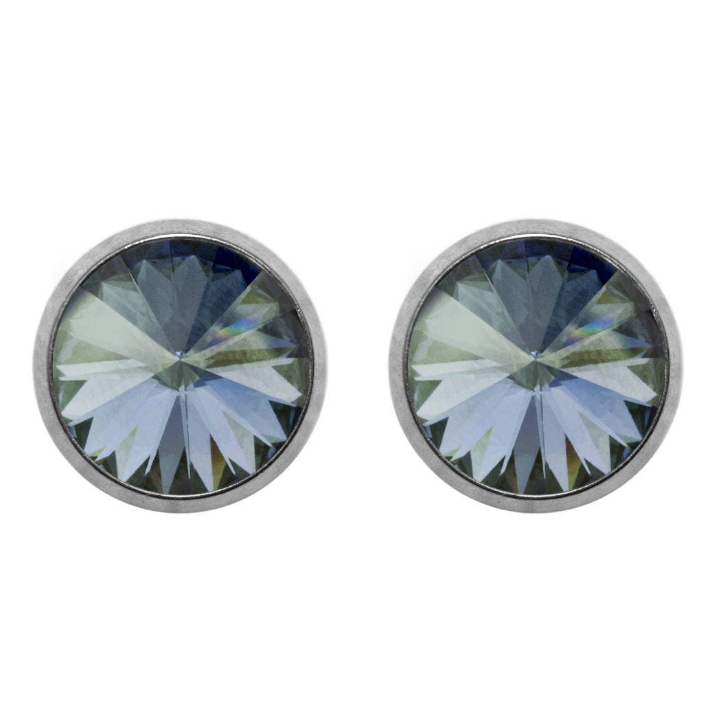 Soul Collection - Titanium stud earrings Laura with premium crystal