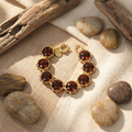 GirlyPirateCo - Vintage 18K Gold Plated Caramel Crystal Bracelet