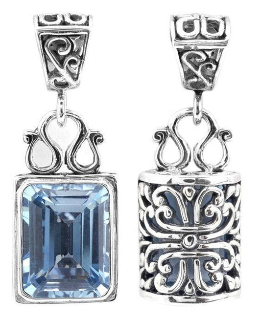 Bali Designs - AP-1041-BT Sterling Silver Pendant With Gemstone