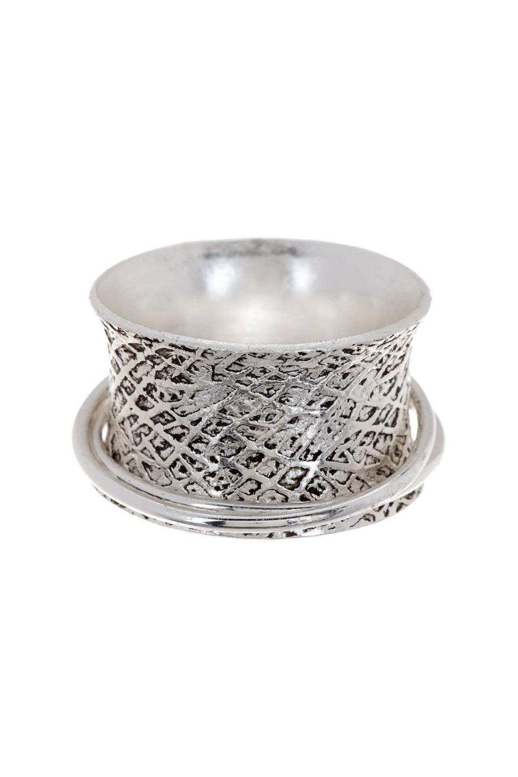 Zoey Simmons - Turquoise Banded Spinner Ring - SF
