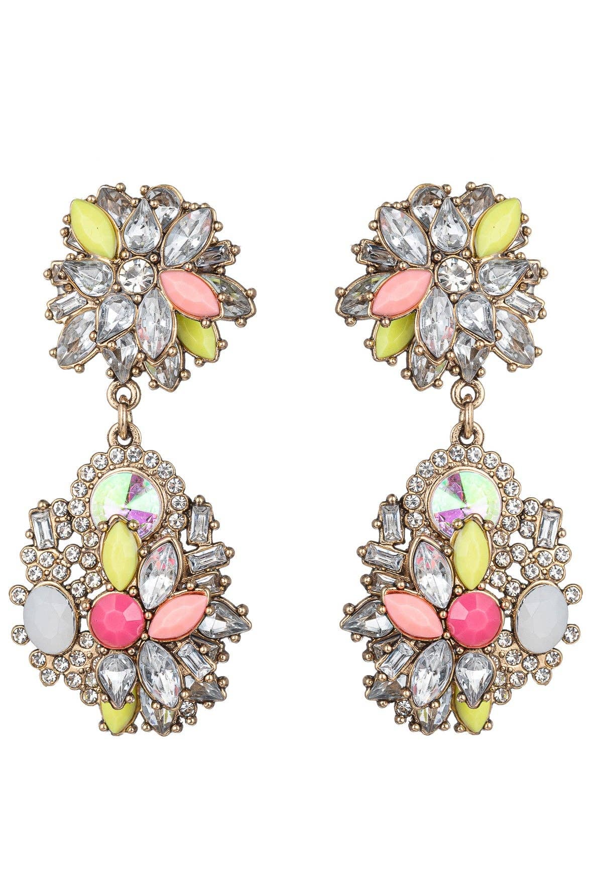 Eye Candy Los Angeles - Art Gala Ivy Pink Earrings