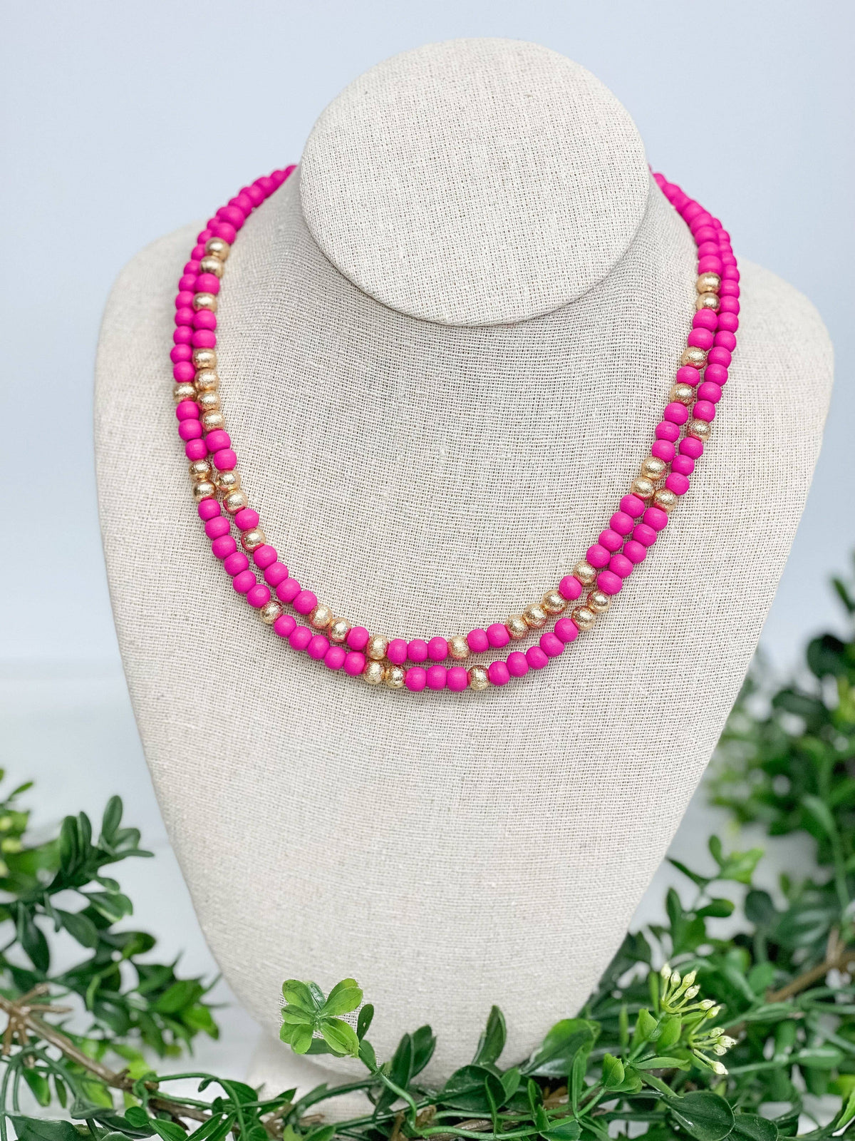 Prep Obsessed Wholesale - Gold & Color Bead Dual Strand Necklaces