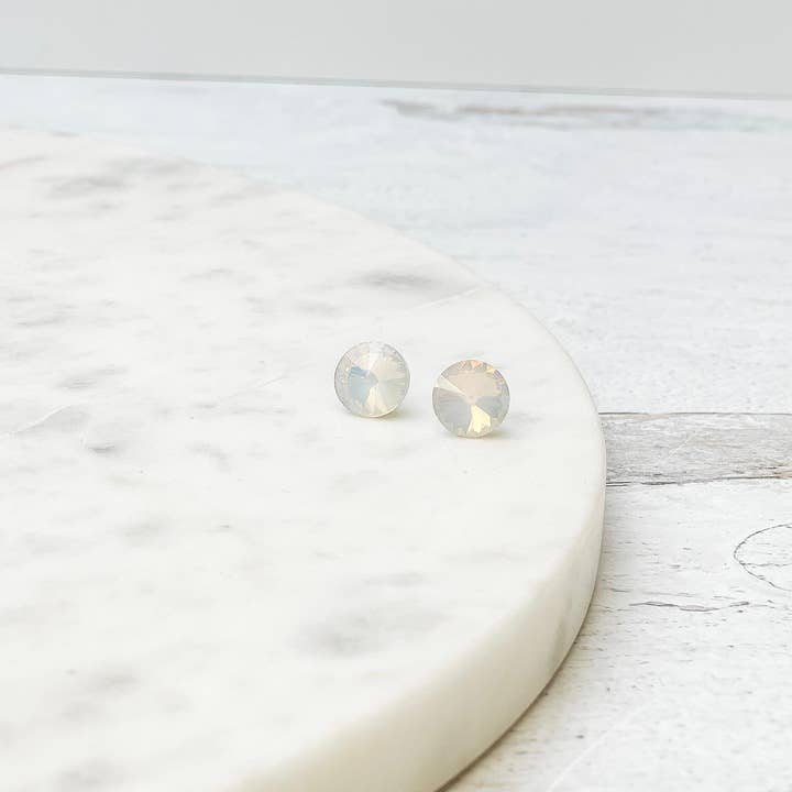 Prep Obsessed Wholesale - Round Crystal Stud Earrings