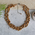Fire Cracker Pearl Necklace-Brown