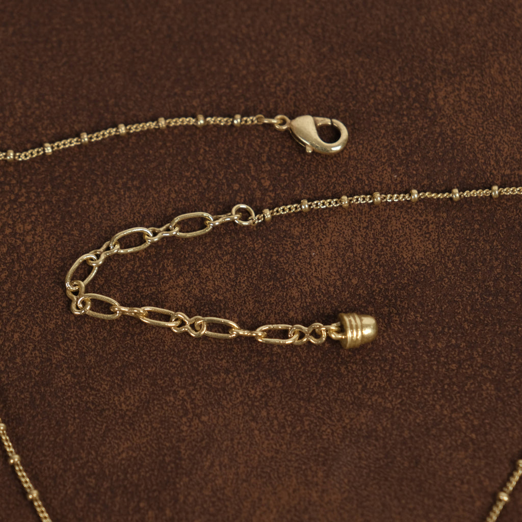 GirlyPirateCo - Vintage 18K Gold-Plated Brown Crystal Choker Necklace