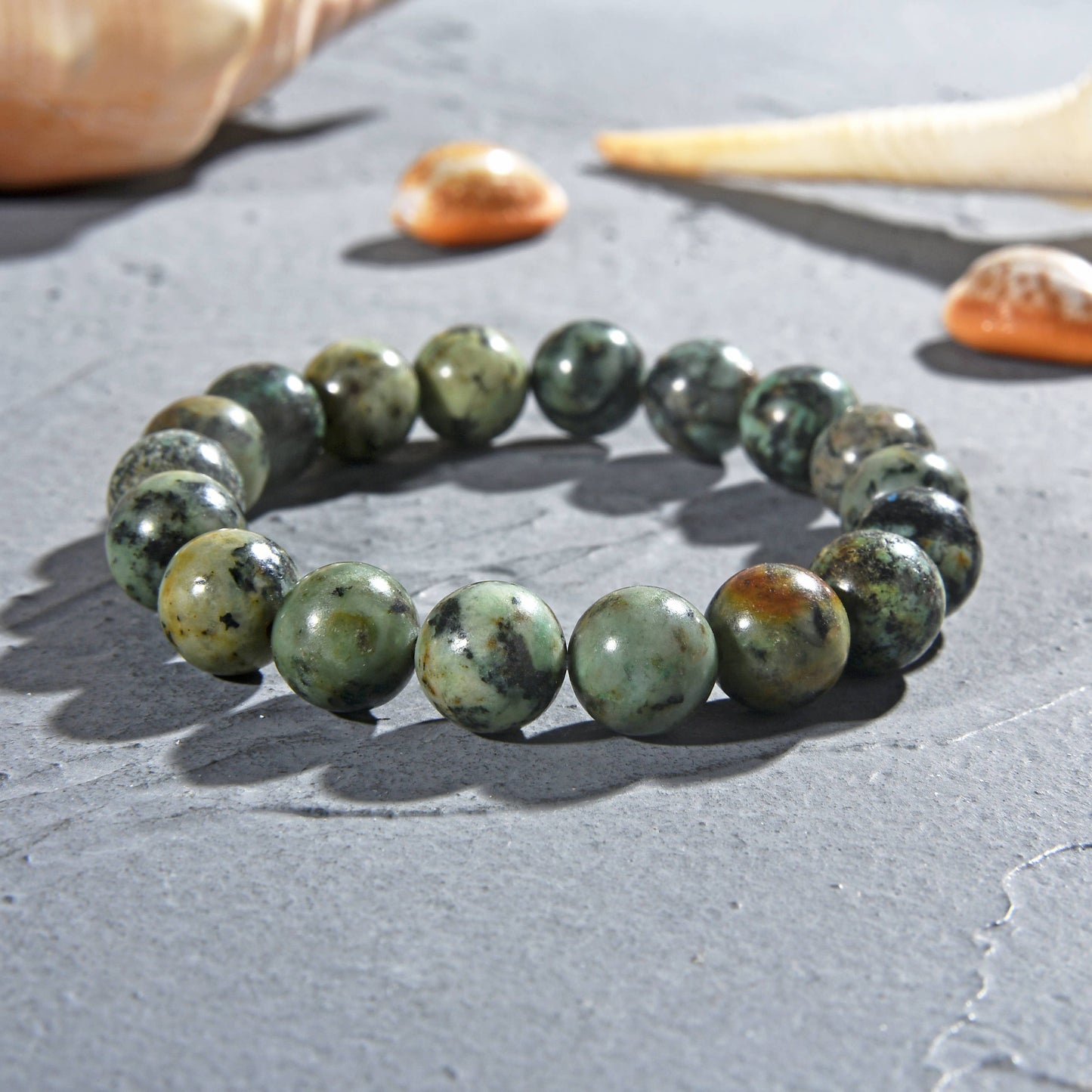 Genuine Polished African Turquoise Power Bracelet